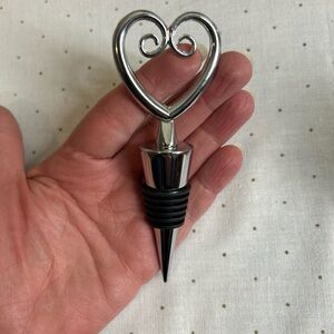 Heart Shaped Chrome Wine Stopper